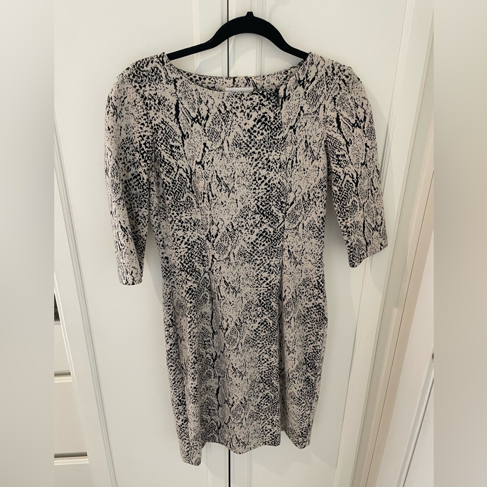 Calvin Klein Snake Print Midi Dress - Size 4